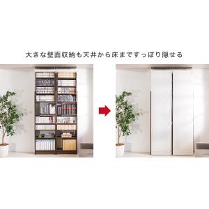 耐震本棚 ロールスクリーン付き 幅60 奥行2...の詳細画像2