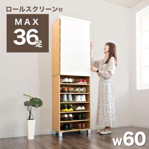 シューズボックス ハイタイプ 幅60 上下セット 玄関収納 靴箱 下駄箱