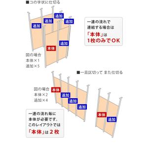 パーテーション 本体用 幅90cm 間仕切り ...の詳細画像5
