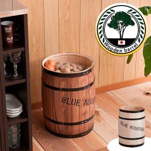 木樽 高さ43cm 中樽 天然木 樽型 バレル 国産ヒノキ製 おしゃれ カントリー調 豆樽 コーヒー樽 アメリカン雑貨 送料無料 ブラウン ナチュラル 木製