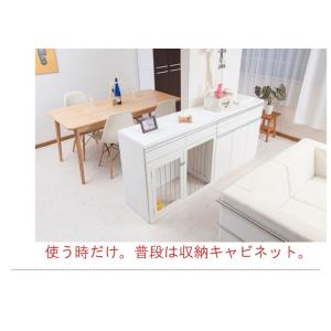 スタイリッシュデザイン幅90cmスライド式ペッ...の詳細画像4