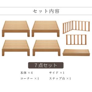 ウッドデッキ 7点セット 1坪 人工木材 ロー...の詳細画像2