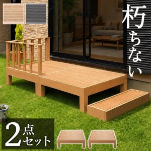 ウッドデッキ 天然木 キット 13点セット 自由な組み合わせ【ナチュラル】 ウッドデッキ 13点セット 4.5帖 2.25坪 人工木材 ロータイプ テラス