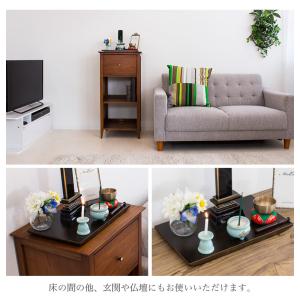 飾り台 黒檀調 8号 幅24 木目 飾り棚 玄...の詳細画像3