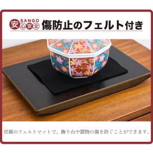 飾り台 黒檀調 8号 幅24 木目 飾り棚 玄...の詳細画像5