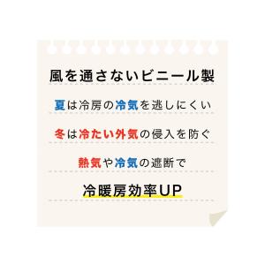 間仕切り カーテン 2枚セット 寒さ対策 ビニ...の詳細画像2