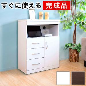 ルーター収納 完成品 幅60 電話台 隠す収納 FAX台 配線 ファックス台 床頭台水槽台｜kagudoki