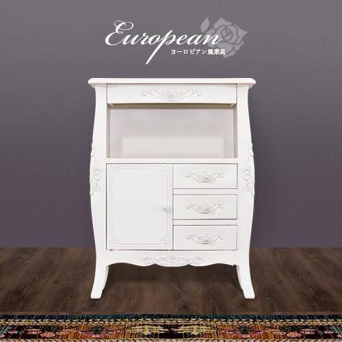 チェスト 白 姫家具 ヨーロピアン 猫脚 電話台 アンティーク風 ホワイト たんす タンス 引き出し...