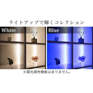 本棚 A4 スリム オープンラック LEDライ...の詳細画像4