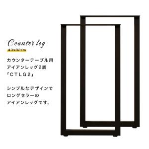 テーブル 脚 アイアンレッグ 2本 セット 机...の詳細画像1