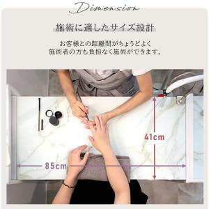 ネイル デスク 机 テーブル 大理石柄 収納 ...の詳細画像3