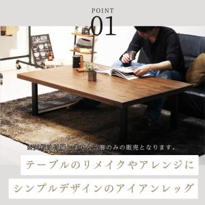 テーブル 脚 アイアンレッグ 2本セット ロー...の詳細画像2