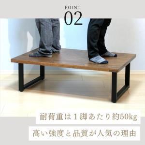 テーブル 脚 アイアンレッグ 2本セット ロー...の詳細画像3