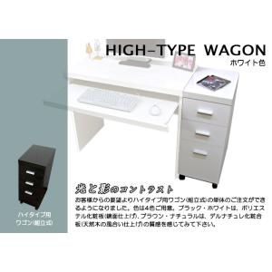 パソコンデスク用 ワゴン ハイタイプ ハイチェ...の詳細画像1