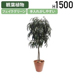 ショウナンゴム W600 D600 H1500 フェイクグリーン 人工観葉植物 観葉植物 フェイク 造花 観葉樹 室内 植木 衛生的 受注生産 代引不可 法人宛限定 HBY-SNR-15