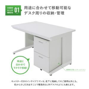 スチール 2段 ワゴン W395 D550 H...の詳細画像3