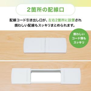 事務用ホワイト片袖机 W1400 D700 H...の詳細画像5