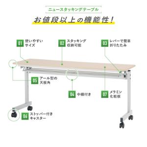 レビュー特典有 ニュースタッキングテーブル 幕...の詳細画像2