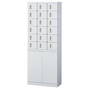 国内メーカー品 両開き収納付き小物入れロッカー...の詳細画像1