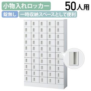 国内メーカー品 小物入れロッカー 5列10段50人用 錠無し W1000 D300 H1600 個人ロッカー 小物入れロッカー ホワイト 代引不可 法人宛限定 SF-KLKW50K