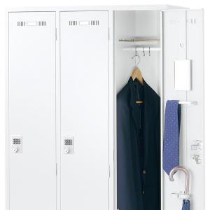 国内メーカー品 ボタンキー式 3人用スチールロ...の詳細画像2