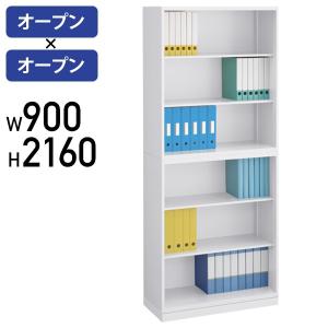 今だけ20％OFF ＆ 搬入設置サービス付き オープン書庫×オープン書庫セット SOWシリーズ W900 D400 H2160 ホワイト 代引不可 法人宛限定 SOW-04K-04K
