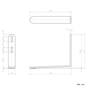 APシリーズ専用両側安定脚 W38 D230 ...の詳細画像2