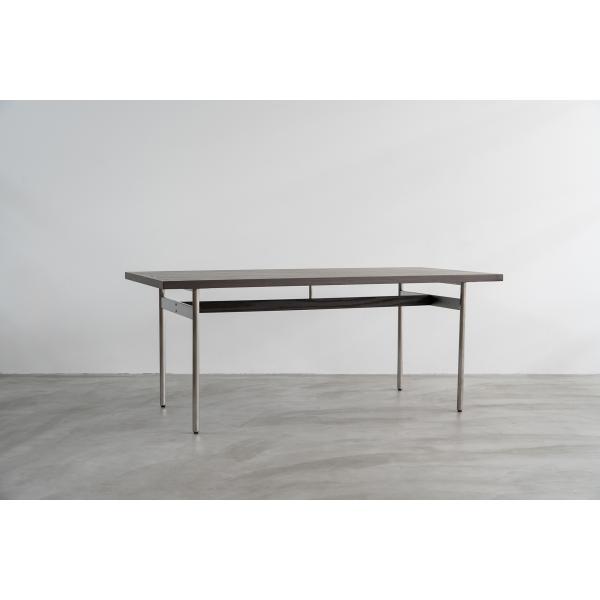 ダイニングテーブル グレー ダーク ブラック 180 おしゃれ 北欧 オーク シンプル 無垢材 木製...