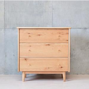 チェスト ローチェスト 木製 北欧 おしゃれ オーク 完成品 3段 タンス