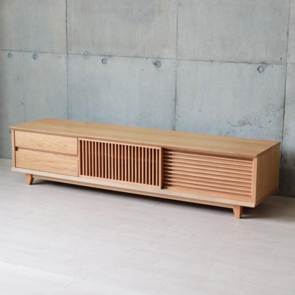 テレビボード テレビ台 200cm 引き出し 完成品 オーク ナチュラル 木製 ブラウン 北欧 モダ...