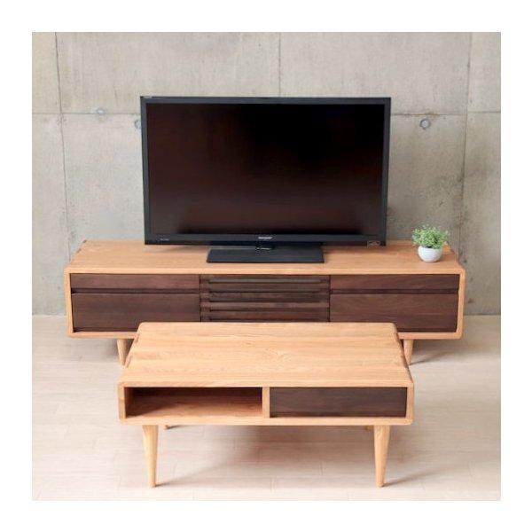 ローテーブル 北欧 おしゃれ リビングテーブル 収納 無垢材 85cm センターテーブル タモ 匠デ...