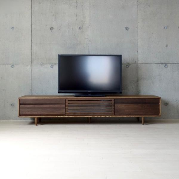 匠デザイン 無垢材 幅200 TVボード ダーク ナチュラル テレビボード 木製 無垢 おしゃれ 北...