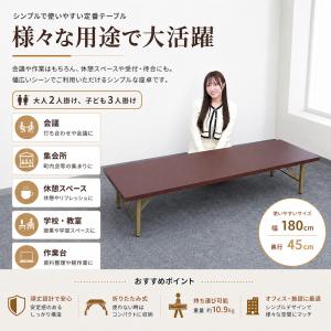 会議テーブル 座卓 ロータイプ 180x45c...の詳細画像2
