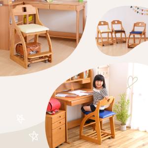 学習椅子 木製 子供用 学習チェア 荷重キャス...の詳細画像4