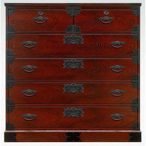 受注生産 民芸家具 和 民芸箪笥 和たんす 170cm幅 筑後民芸 168和