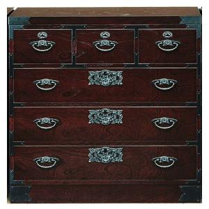 受注生産 民芸家具 民芸箪笥 120cm幅 筑後民芸 T-10 開梱設置 : 家具