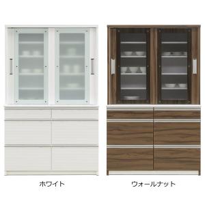 松田家具 【開梱設置無料】 食器棚 ネクシア 幅118cm/選べる高さ