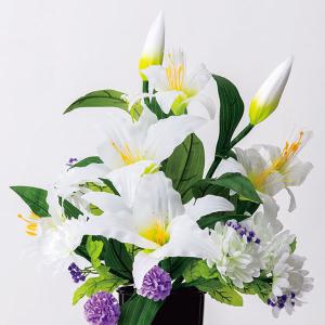 盆提灯 光る 造花 花 ルミナス灯 ラージルミ...の詳細画像1