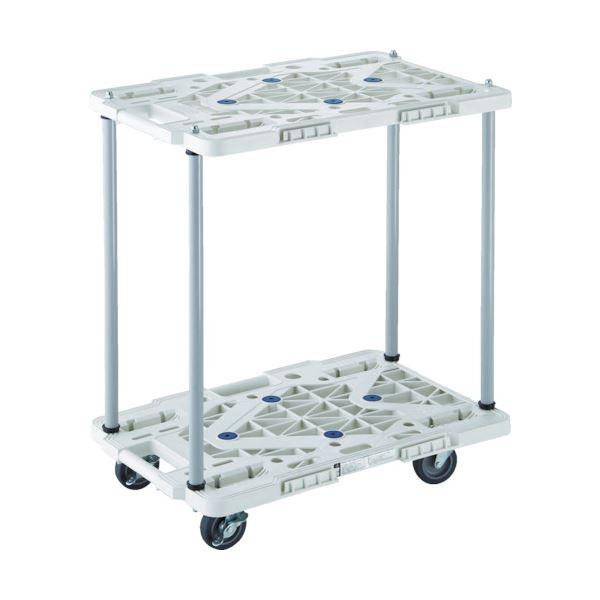 TRUSCO2段式ルートバン 600×400 ハンドル無 4輪自在 S付 黒 MPK-6020JS-...