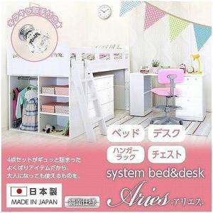 システムデスク ベッド 開梱設置 勉強机 子供 分割可能 ロフト