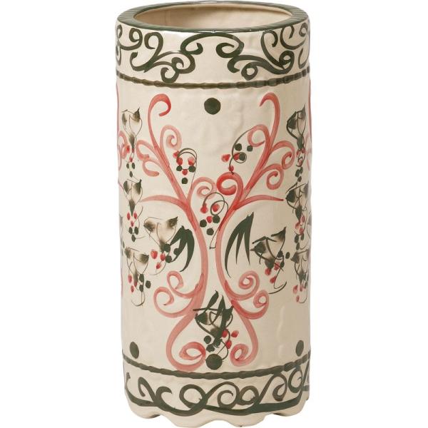 陶製 傘立て 幅21cm 花柄 玄関収納 傘たて 傘立 アウトドア 雨具 レイングッズ おしゃれ y...