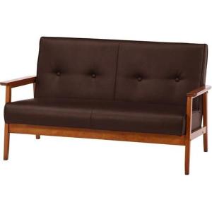 送料無料 PUソファ 2人掛けソファ ソファー 二人掛け 2p リビングソファ 木製 PUレザー オフィス ダイニング チェア コンパクト おしゃれ sofa fibe 収納家具