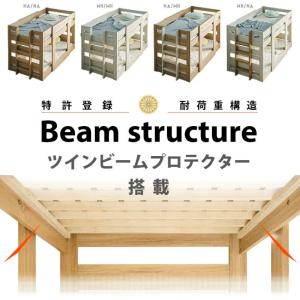 2段ベッド ロータイプ シングル はしご 高耐...の詳細画像4