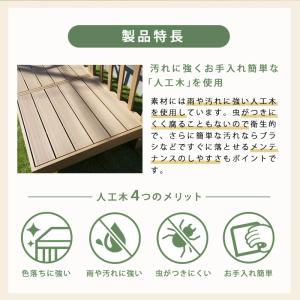 ウッドデッキ 本体 単品 89×89cm 正方...の詳細画像1