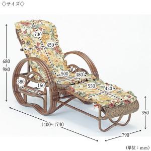 リクライニングチェア 寝椅子 アームチェア 座...の詳細画像2