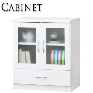 キャビネット ラック 新作続 シェルフ ガラス扉 インテリア 収納家具 一人暮らし リビング おしゃれ 北欧 ホワイト可愛い シンプル Kr 0070 引出 寝室 清楚感