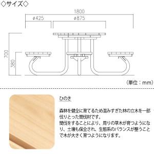 テーブルベンチ 椅子付テーブル アウトドアベン...の詳細画像2