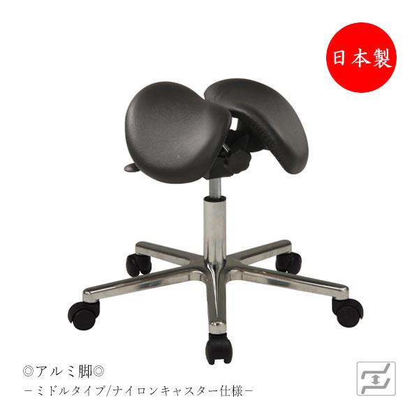 ドクターチェア サドルチェア バランスチェア 作業椅子 ワークチェア ミドルタイプ ナイロンキャスタ...