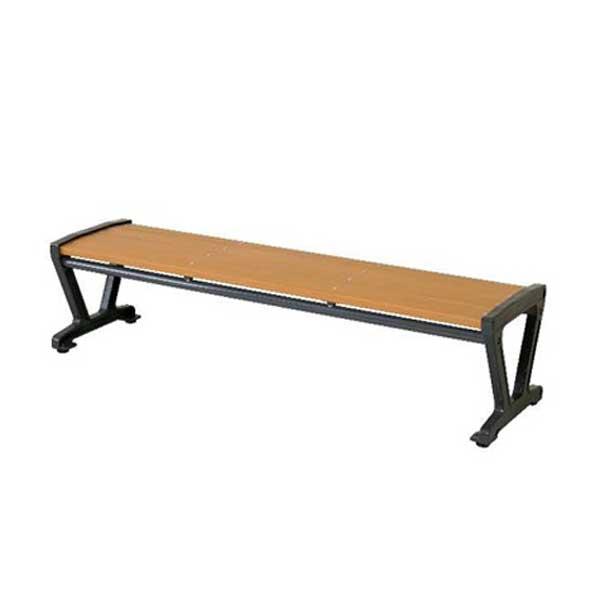 屋外ベンチ 木製風樹脂背なしガーデンベンチ チェア 鋳物フレーム180cm店舗家具業務用 bench...