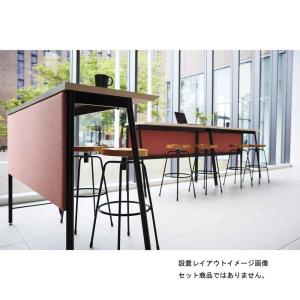 カウンターテーブル 目隠しパネル付壁面ハイテーブル幅180 150 120 カラーオーダー 業務用店舗家具 tfg-347opp